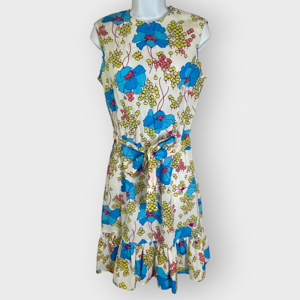 Vintage 60s 70s Liberty Circle Dress | Floral | Belted | Retro Mod | READ SIZING